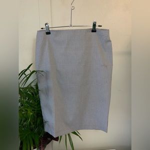 Sold…Black/White Gingham Midi Skirt